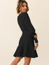 'Raine' Lantern Sleeve Sweater Dress - Celes Fashion